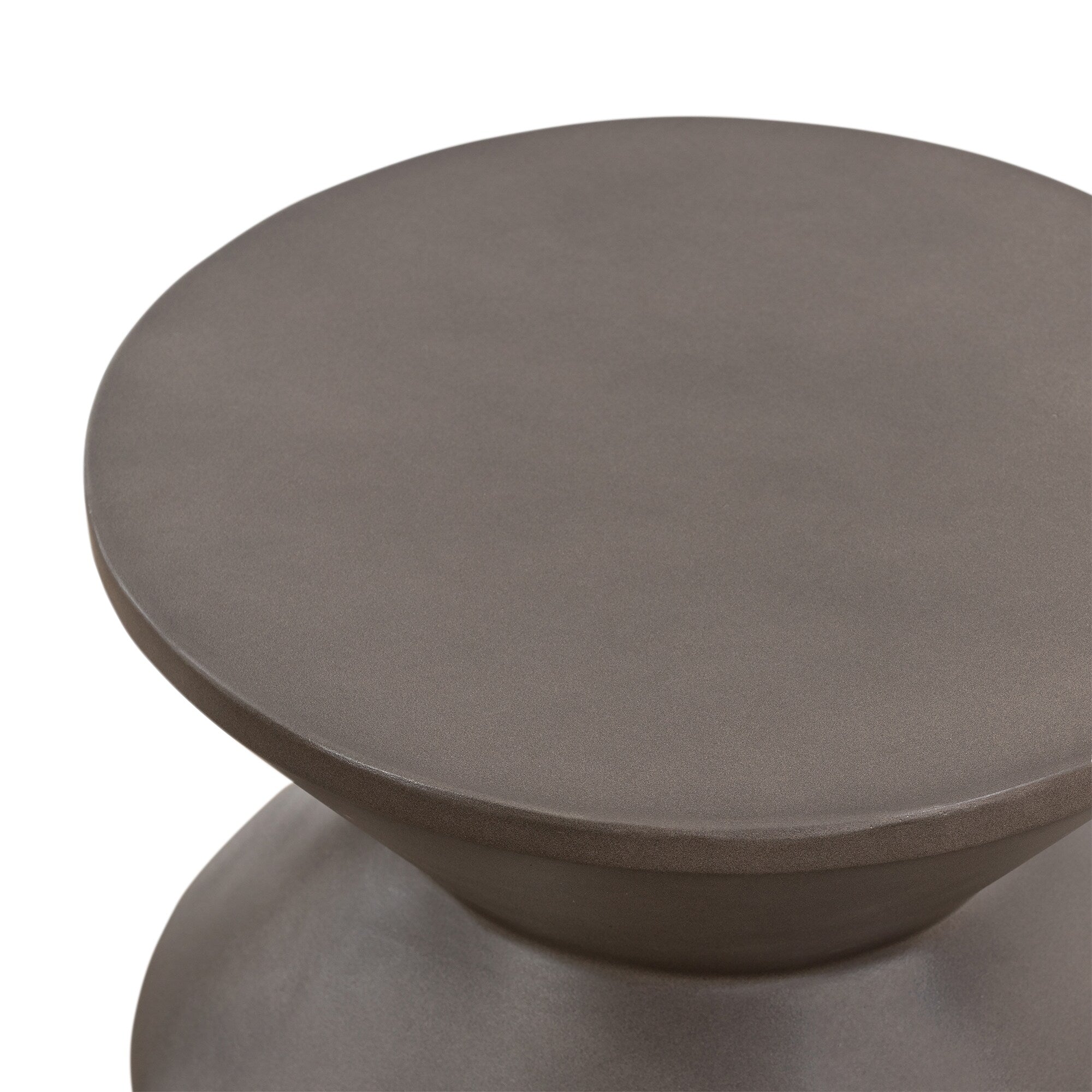 Lizzie Concrete Indoor Outdoor Accent Stool End Table - Coffee Table