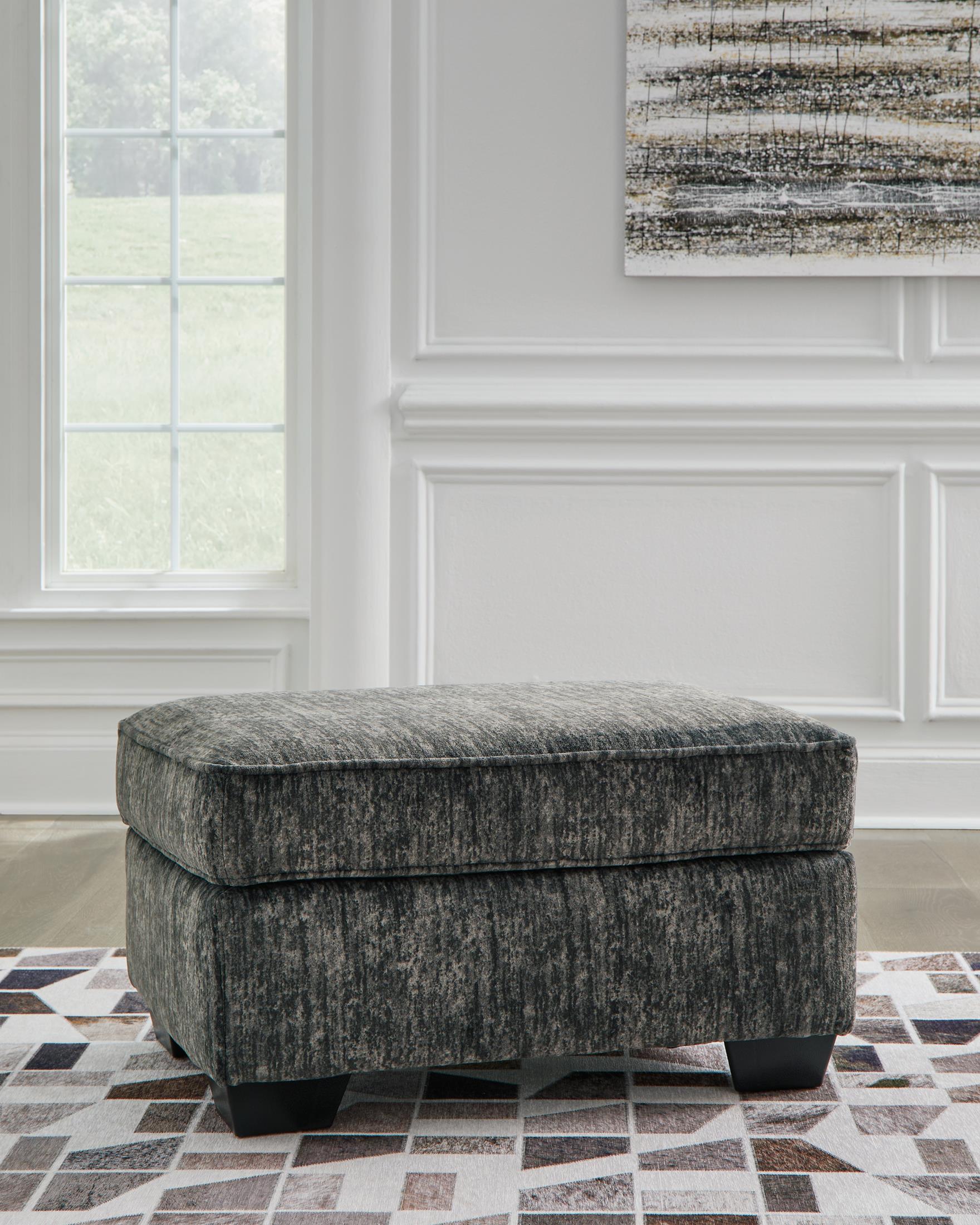 Lonoke Ottoman - Gunmetal