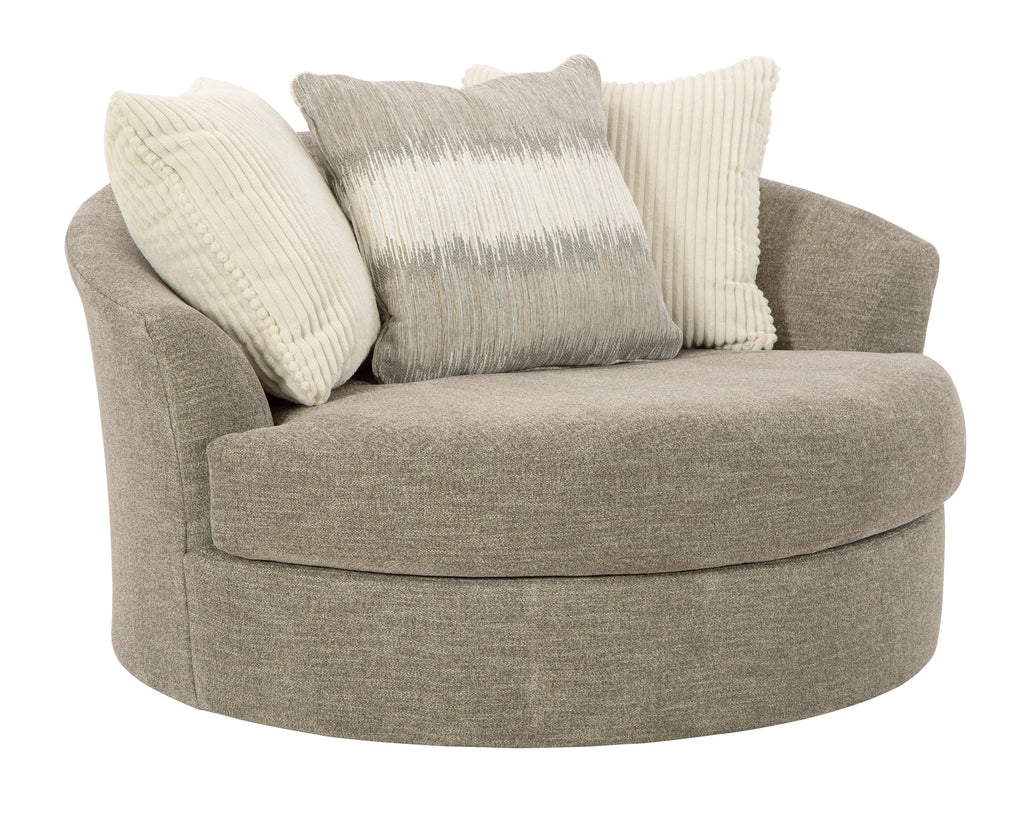 Creswell Oversized Swivel Accent Chair - Fabric