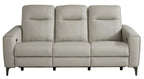 Parkside Heights Leather Power Reclining Sofa - Dove Gray