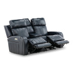 Hampton Leather Home Theater Console Loveseat - Power