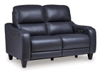 Mercomatic Leather Power Reclining Loveseat - Indoor