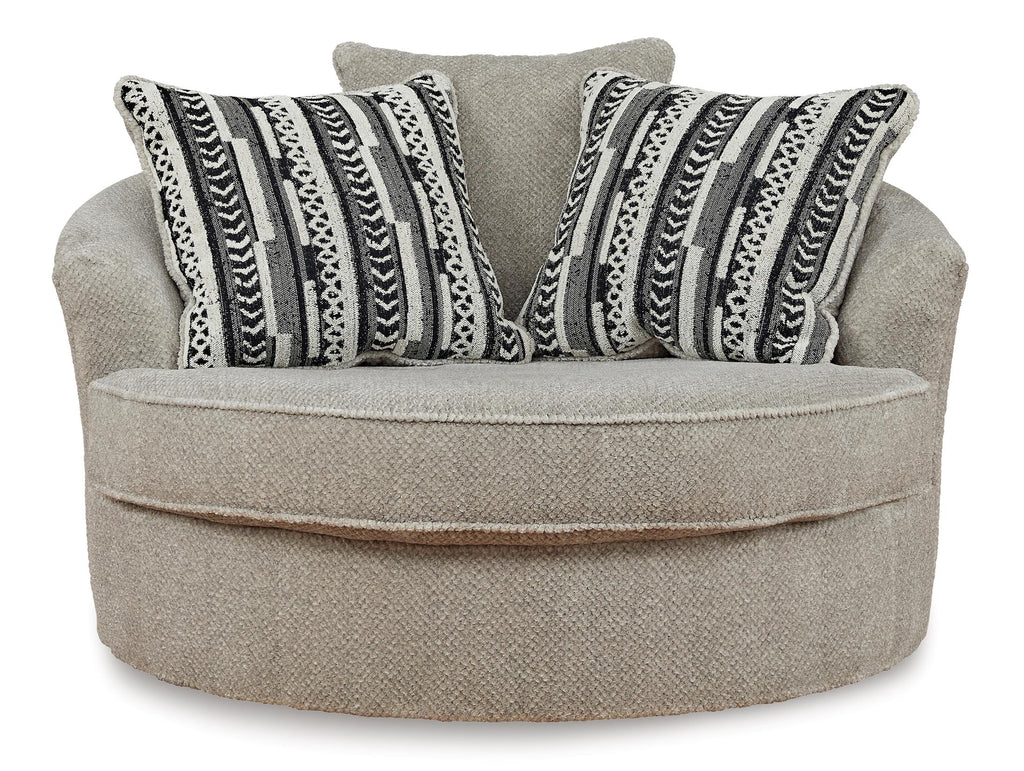 Calnita Oversized Swivel Accent Chair - Fabric