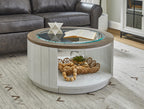 Melody Round Coffee Table with Casters - Indoor